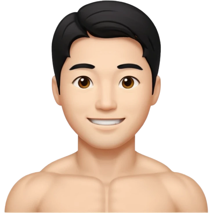 Koreli bir erkek ama çok yakışık lı ve kaslı saçı dümdüz emoji