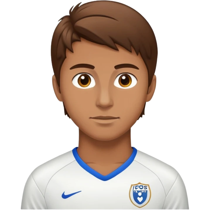 Brown hair give soccer player emoji