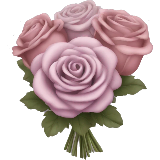 Mauve and antique rose bouquet emoji