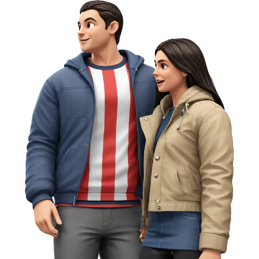 casual couple in urban setting emoji