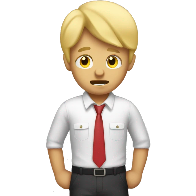 blond air stressed guy in front of a plane emoji