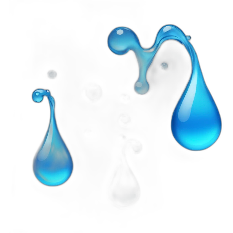 blue 3 Water drops emoji