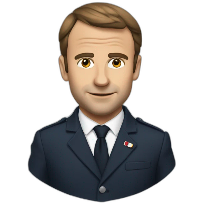 macron qui fait du ponney emoji