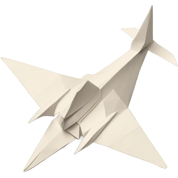 Origami jet emoji