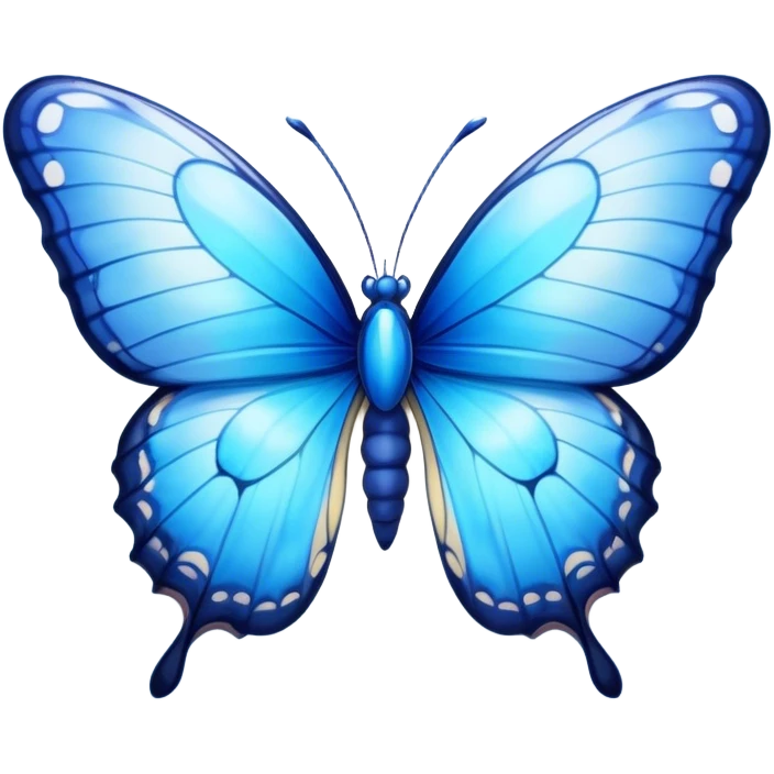 Cinematic Realistic Comical Blue Butterfly Portrait Emoji, Head tilted dramatically with an exaggeratedly amused expression, featuring striking, vividly detailed sapphire wings with playful, intricate patterns and wide, expressive eyes brimming with humorous disbelief, rendered with lifelike clarity and vibrant natural hues, high shine, dramatic yet playful, styled with an air of cheeky floral mischief, soft glowing outline, capturing the essence of a spirited and over‐the‐top blue butterfly that looks ready to flutter its way into viral fame! emoji