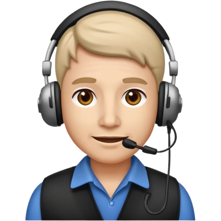 Stage manager no hat emoji