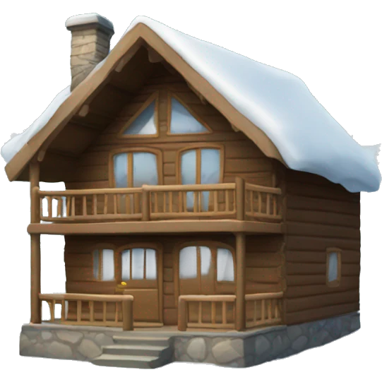 winter cabin emoji