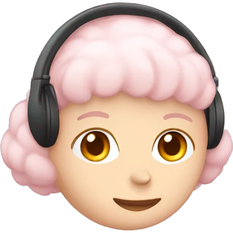 Pale pink earmuffs  emoji