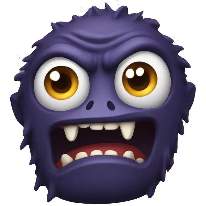 monster scared emoji
