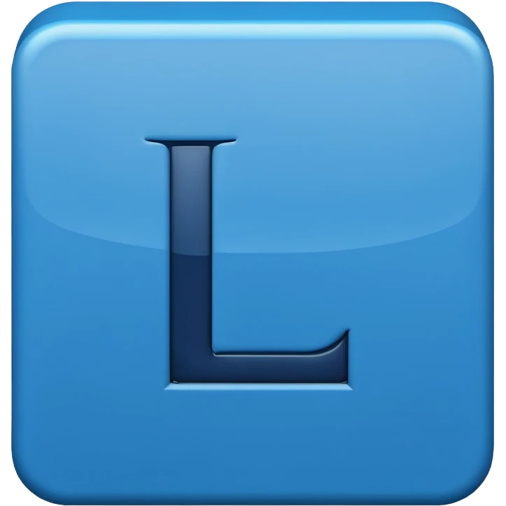 The letters L and R in a blue box 2D emoji