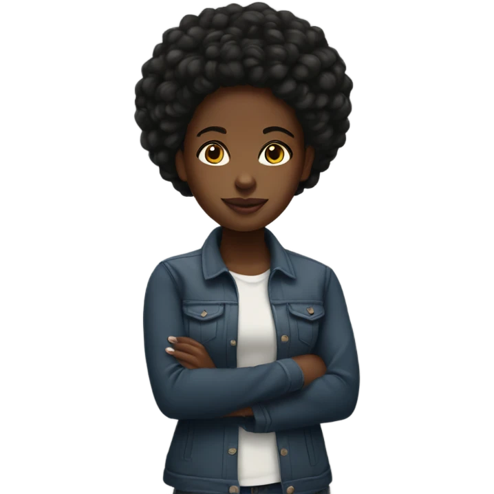 Black girl in salom emoji