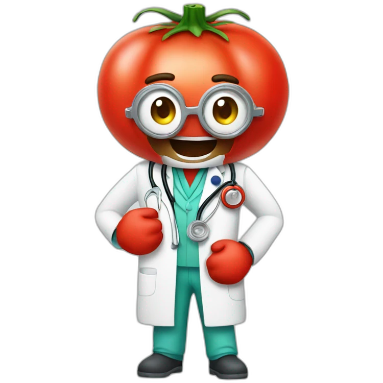tomato dressed as doctor emoji
