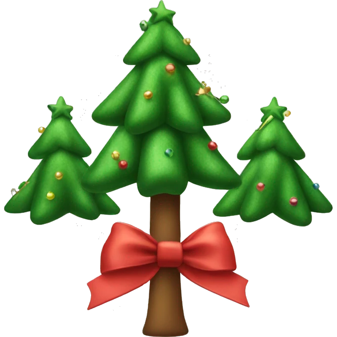 Christmas tree with bows emoji