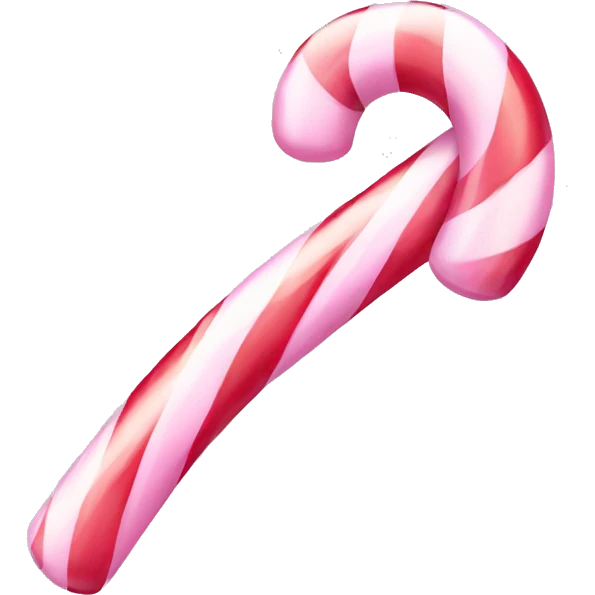 Light Pink candy cane emoji