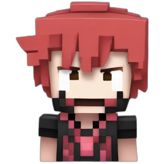 Kurosaki Ichigo minecraft style emoji