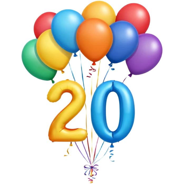 baloons with 2026 for menu emoji