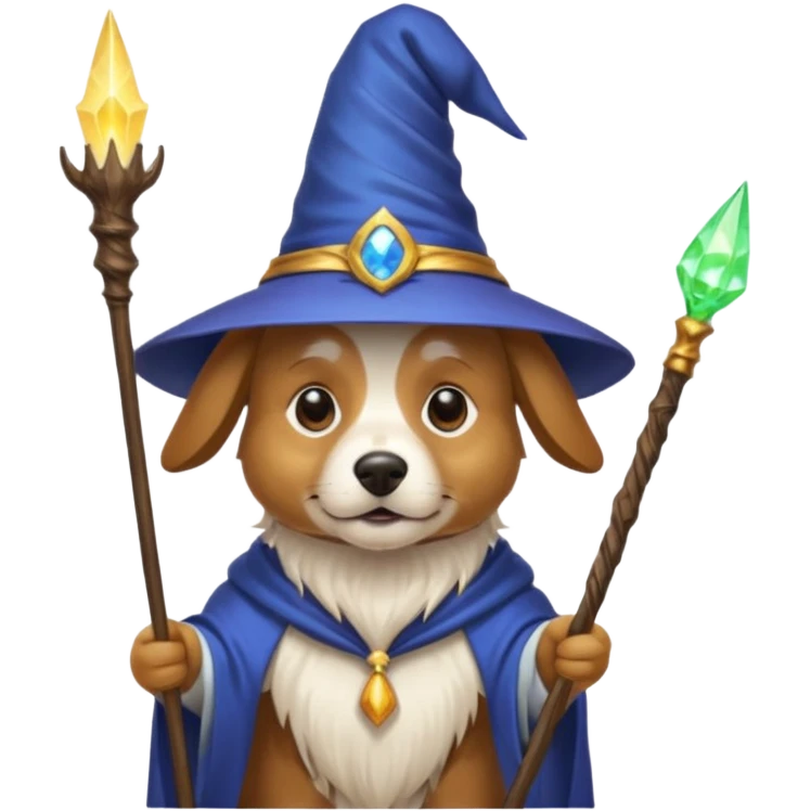 Dog wizard emoji