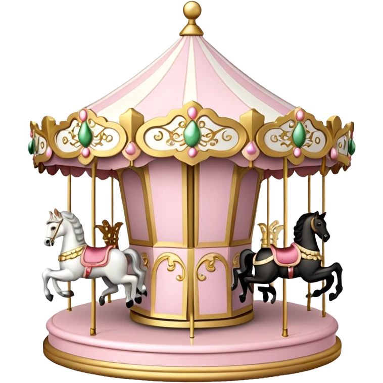 Light pink, gold and white Christmas carousel  emoji