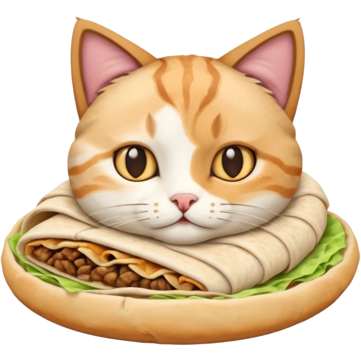 cat in shawarma emoji