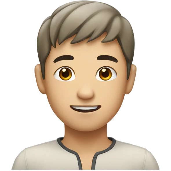 Asian boy with toe head in SHEIN factory  emoji