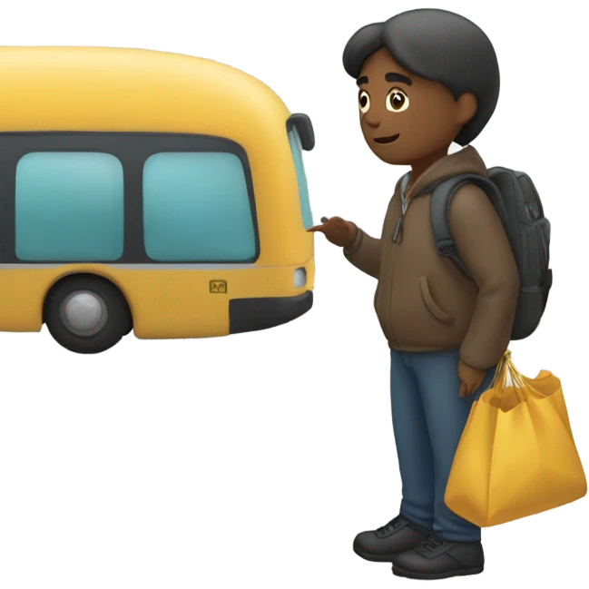 Waiting for bus emoji