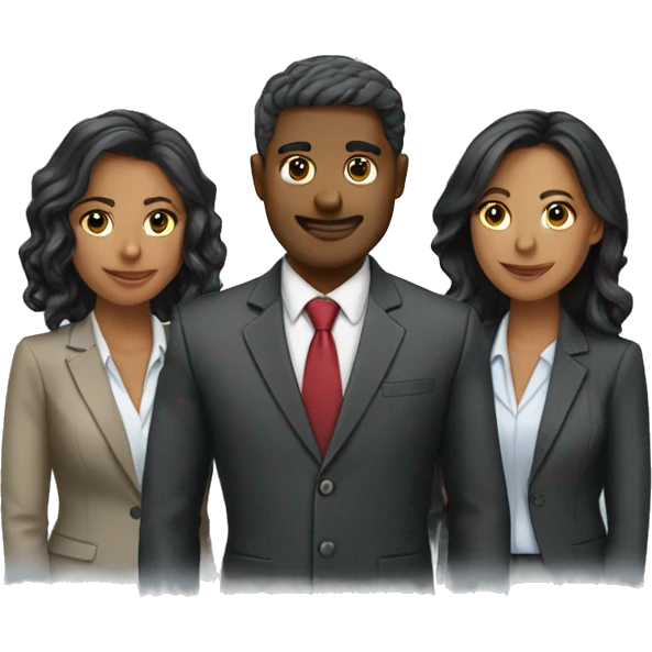 business team of 3  emoji