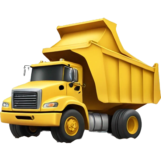 dump truck dumping coins emoji