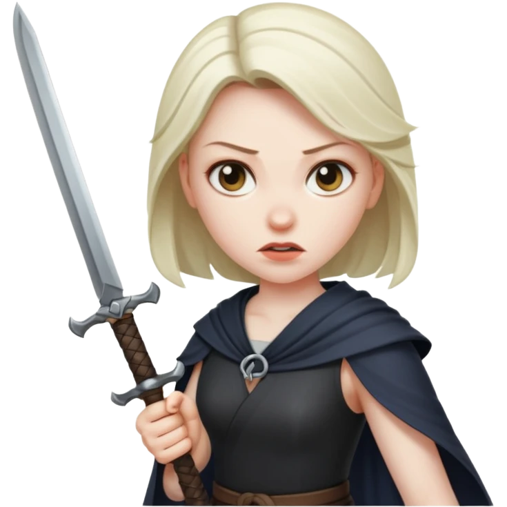 a woman with blade emoji