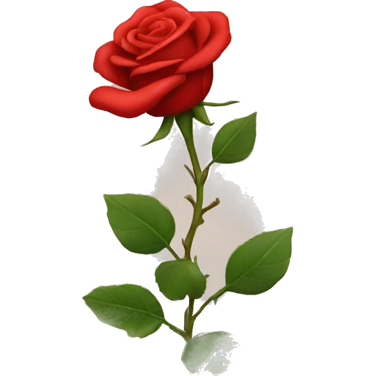 blooming red rose emoji