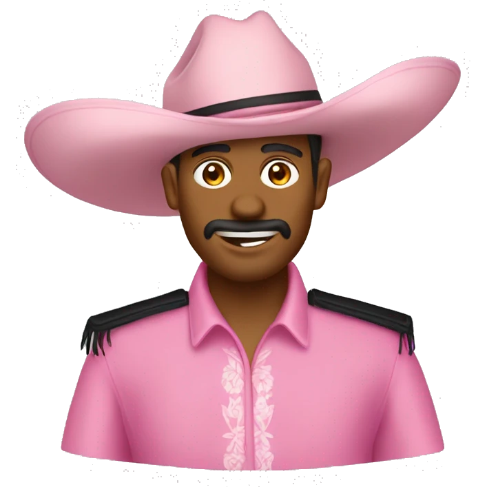 sombrero de vaquera color rosado emoji