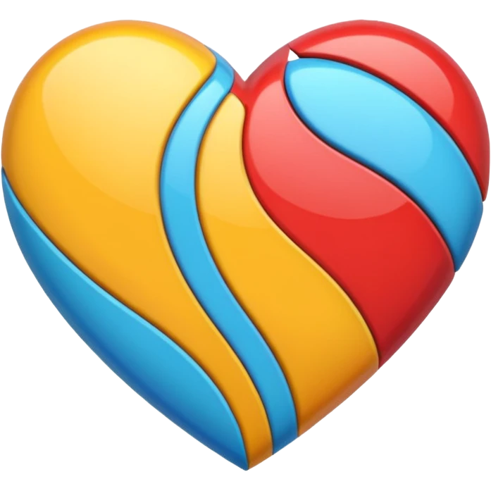 heart with multiple colored stripes emoji