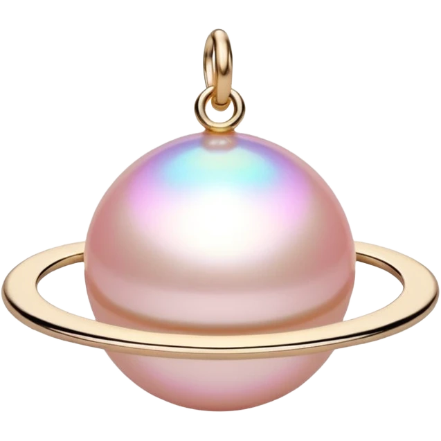 A pearl pink vivienne westwood saturn charm emoji