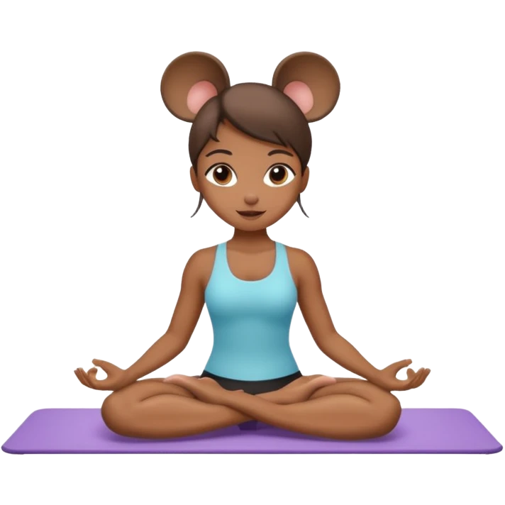 Pilates girl mocca mouse  emoji