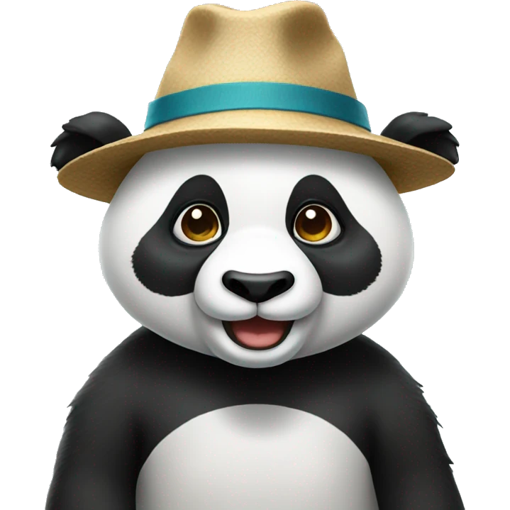 Panda wearing a hat emoji