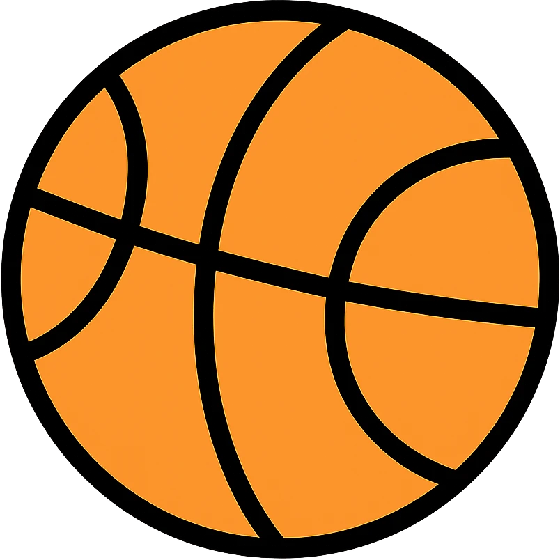 basketball, modern icon style, simple and recognizable emoji