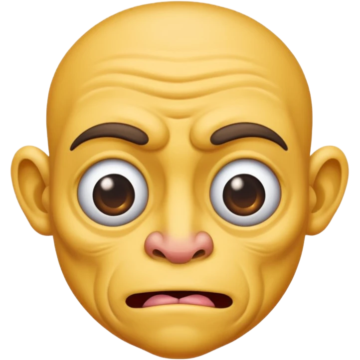 an very very very ugly human, male, with many ugly characteristics emoji