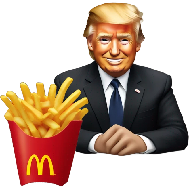 Donald trump in McDonalds emoji