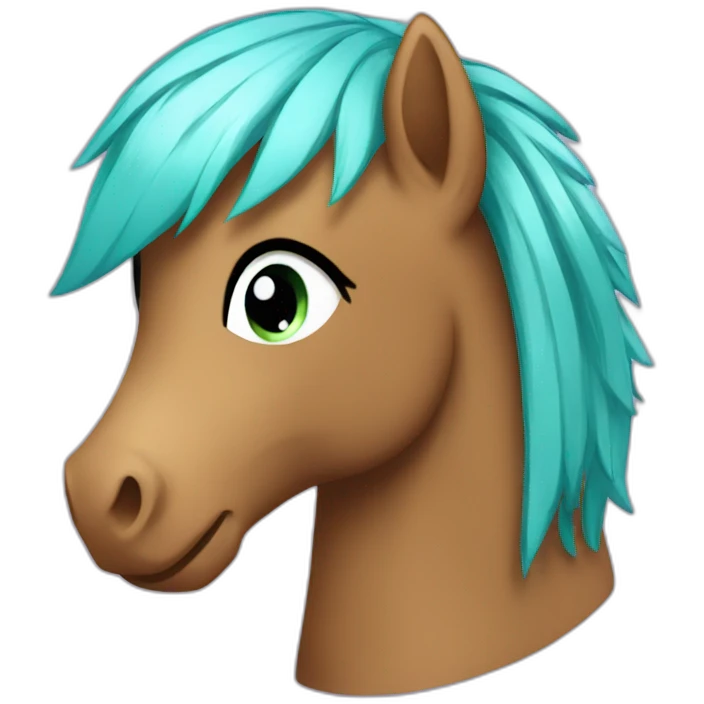 Aqua poney emoji