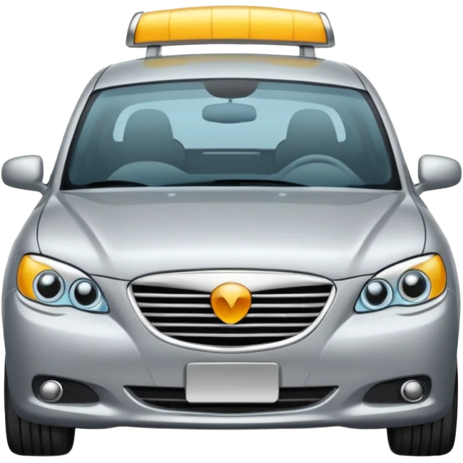 car in middle traffic lane emoji emoji