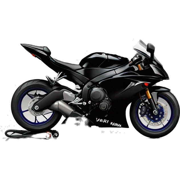 All Black 2024 Yamaha YZF R7 motorcycle  emoji