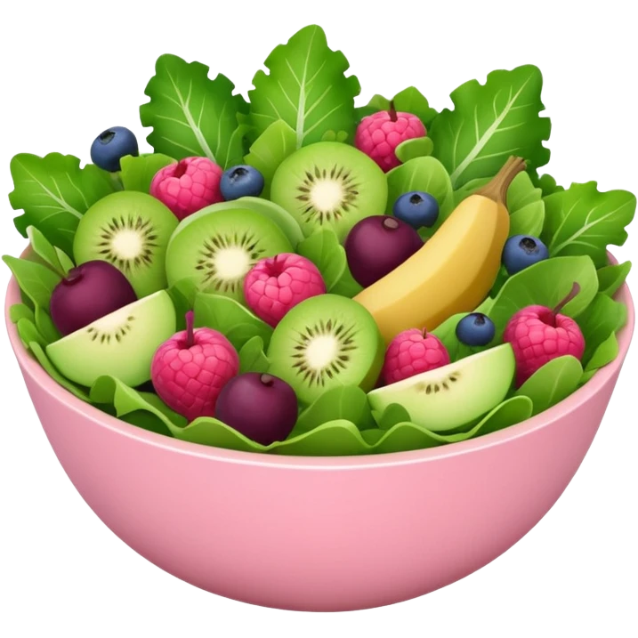 Make some healthy food, like a salad, in light pink tones, but you can use other colors (like the correct shades for the salad).
 emoji