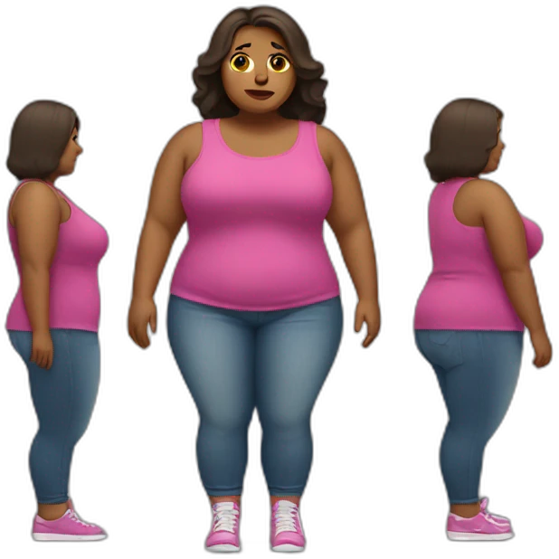 Plus Sized woman with hurting legs emoji