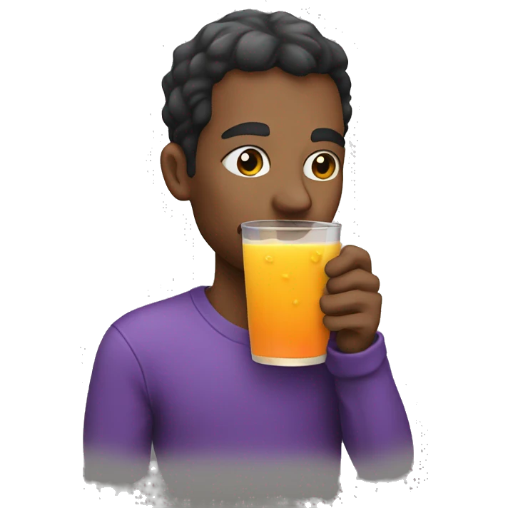 a person drinking juice emoji