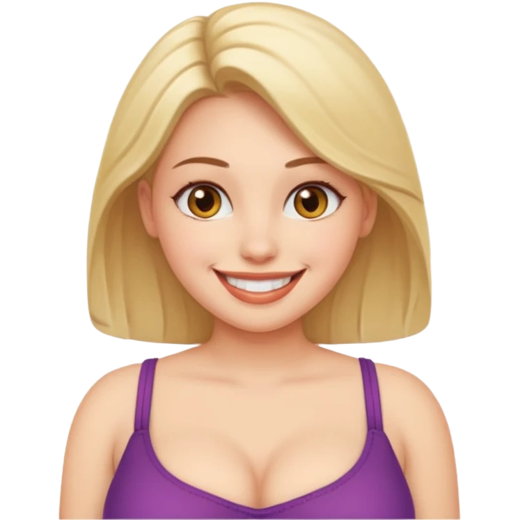 Naked woman big Breast  emoji