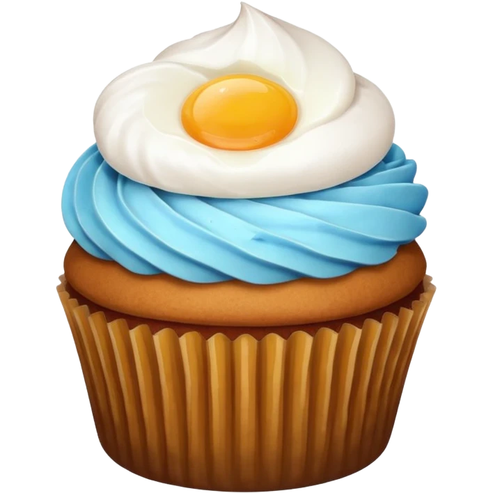 Cupcake With Egg emoji