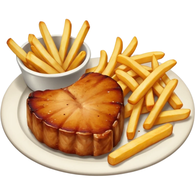 pork chops and fries emoji