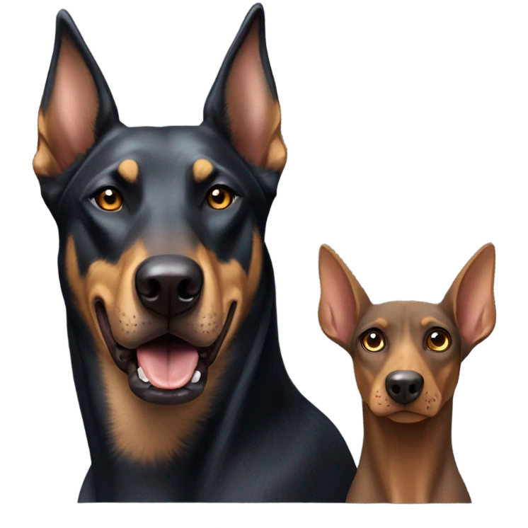 wolf and dog doberman emoji