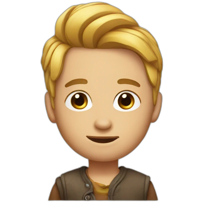 little man with pony tail emoji