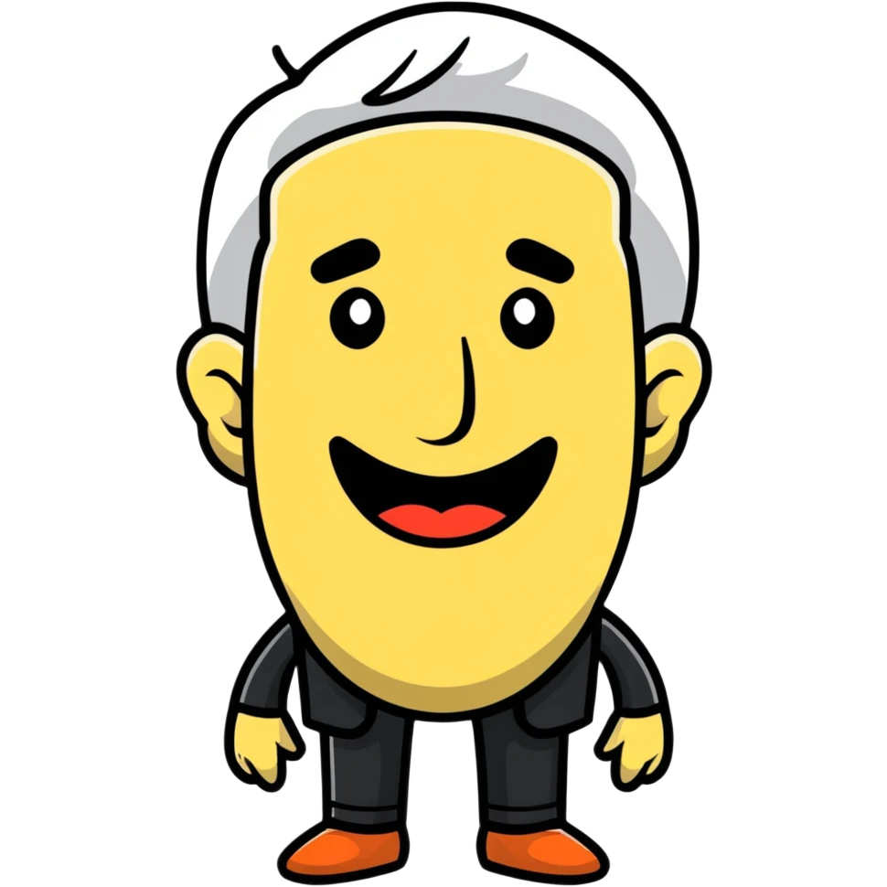 comedian with exaggerated facial expression emoji