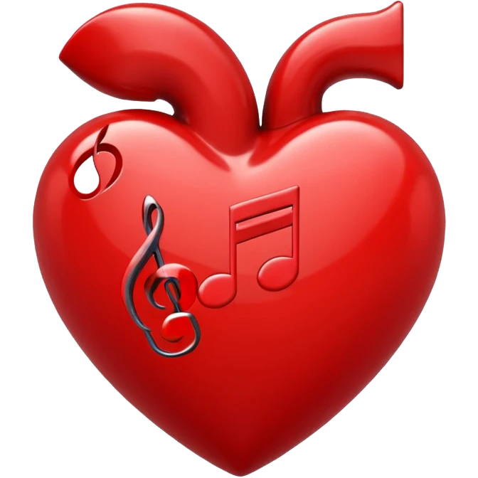 heart with a music note motif emoji